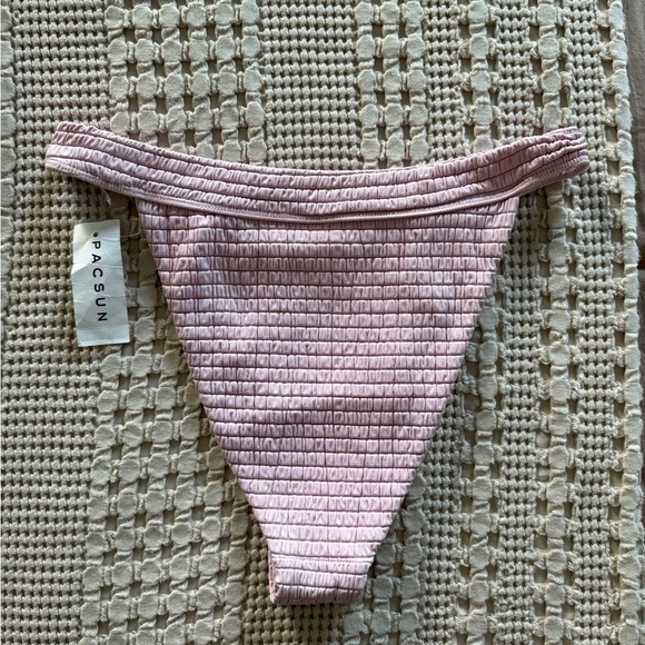 NEW PacSun Purple Textured Bikini‎ Bottom Size S - Picture 2 of 7